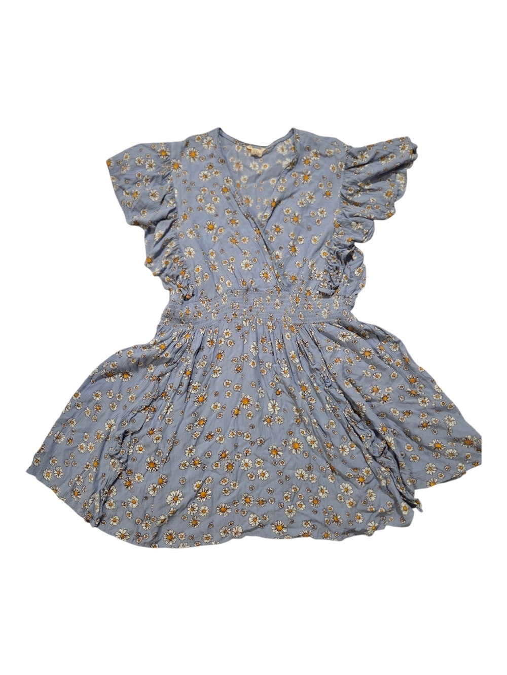 Romantic Gypsy, Floral Smocked Ruffled Dress Plus Size 3XL